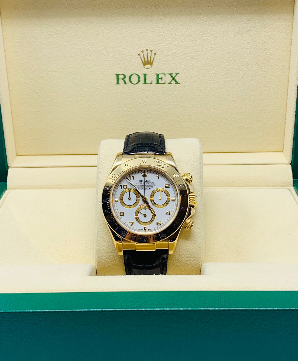 Thumbnail: Rolex Daytona Chronograph Yellow Gold White Dial Ref. 16518