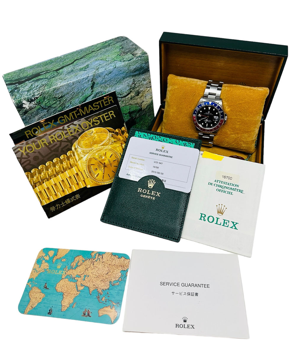 Thumbnail: Rolex GMT Master 16700 Pepsi Stainless Steel Swiss Only Dial Full Set