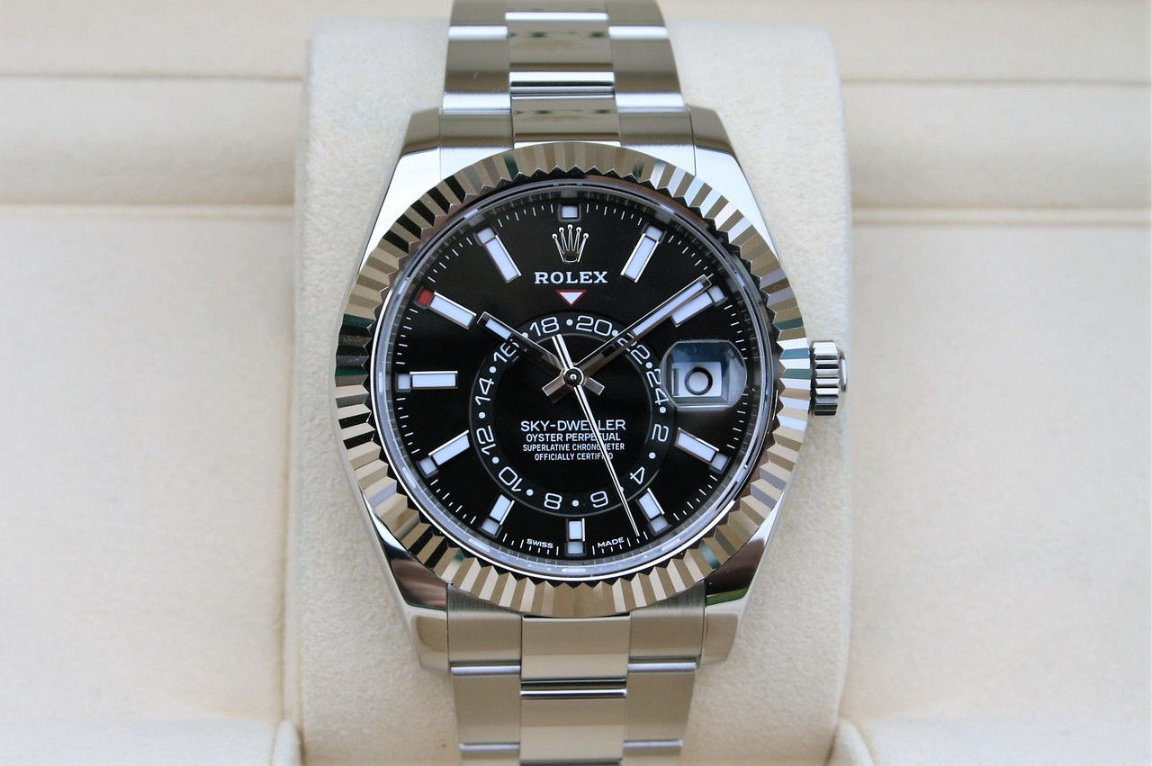Rolex Sky-Dweller 42mm Black Dial Stainless Steel 326934