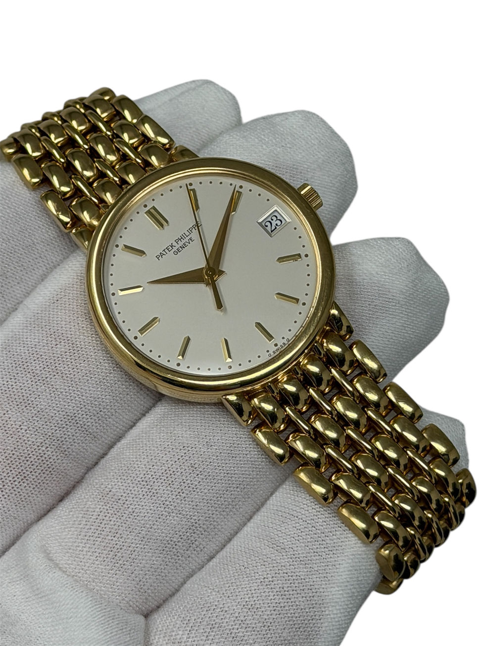 Thumbnail: Patek Philippe Calatrava 3998J 18K Yellow Gold Gay Freres Bracelet