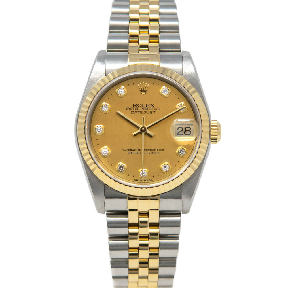 Rolex Datejust Ref. 68273 Two-Tone 31MM Factory Diamond Dial Full Set *S Serial*