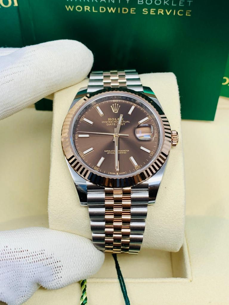 Thumbnail: Rolex Datejust Two-Tone Rose Gold 41MM Chocolate Dial Ref. 126331