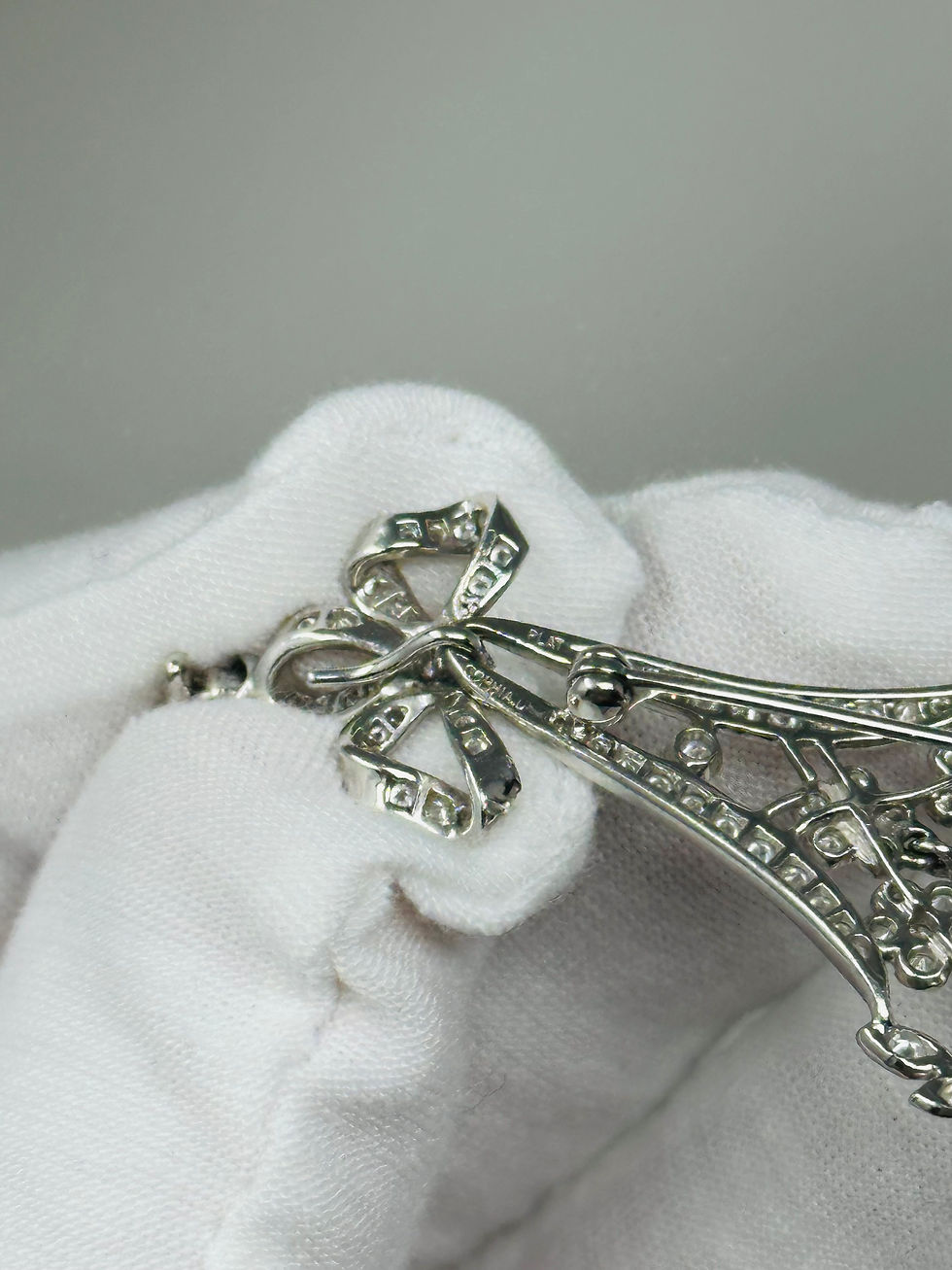 Thumbnail: Sophia D. Platinum Sapphire & Diamond Brooch/Pendant No Heat Sapphire *GIA*