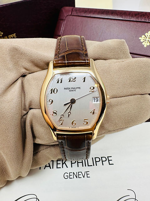 Patek Philippe Gondolo Rose Gold 5030R-001 Brown Alligator Strap 