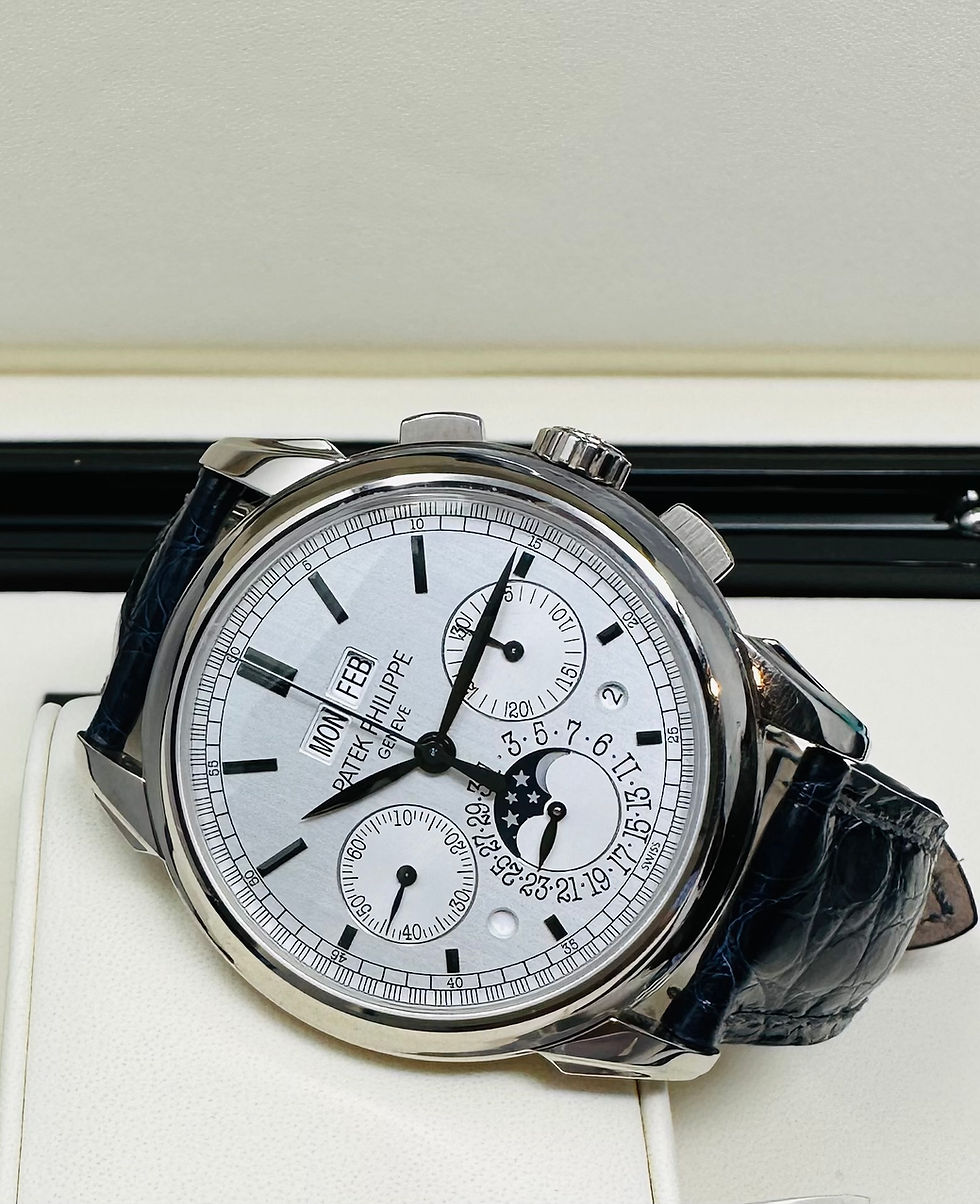 Thumbnail: Patek Philippe Perpetual Calendar Chronograph Moonphase White Gold 5270G