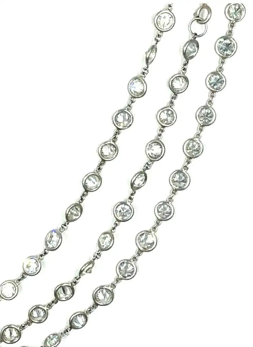 Thumbnail: Diamond By the Yard Fred Leighton Necklace 85CT on Platinum Chain