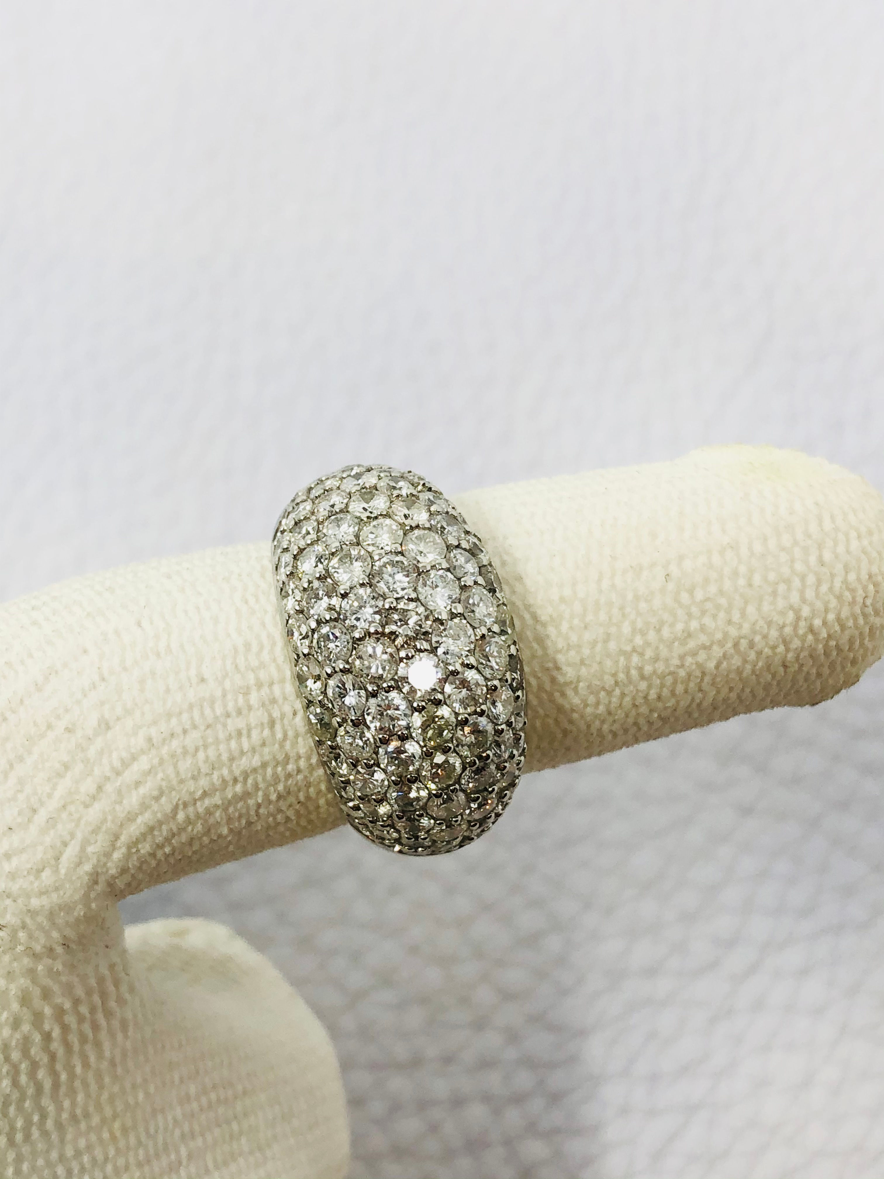 Platinum Diamond Dome Shaped Ring *VS QUALITY*