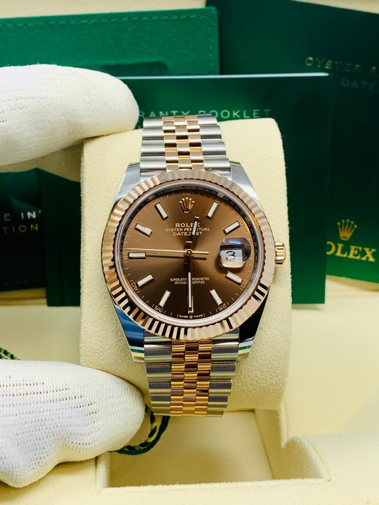 Thumbnail: Rolex Datejust Two-Tone Rose Gold 41MM Chocolate Dial Ref. 126331