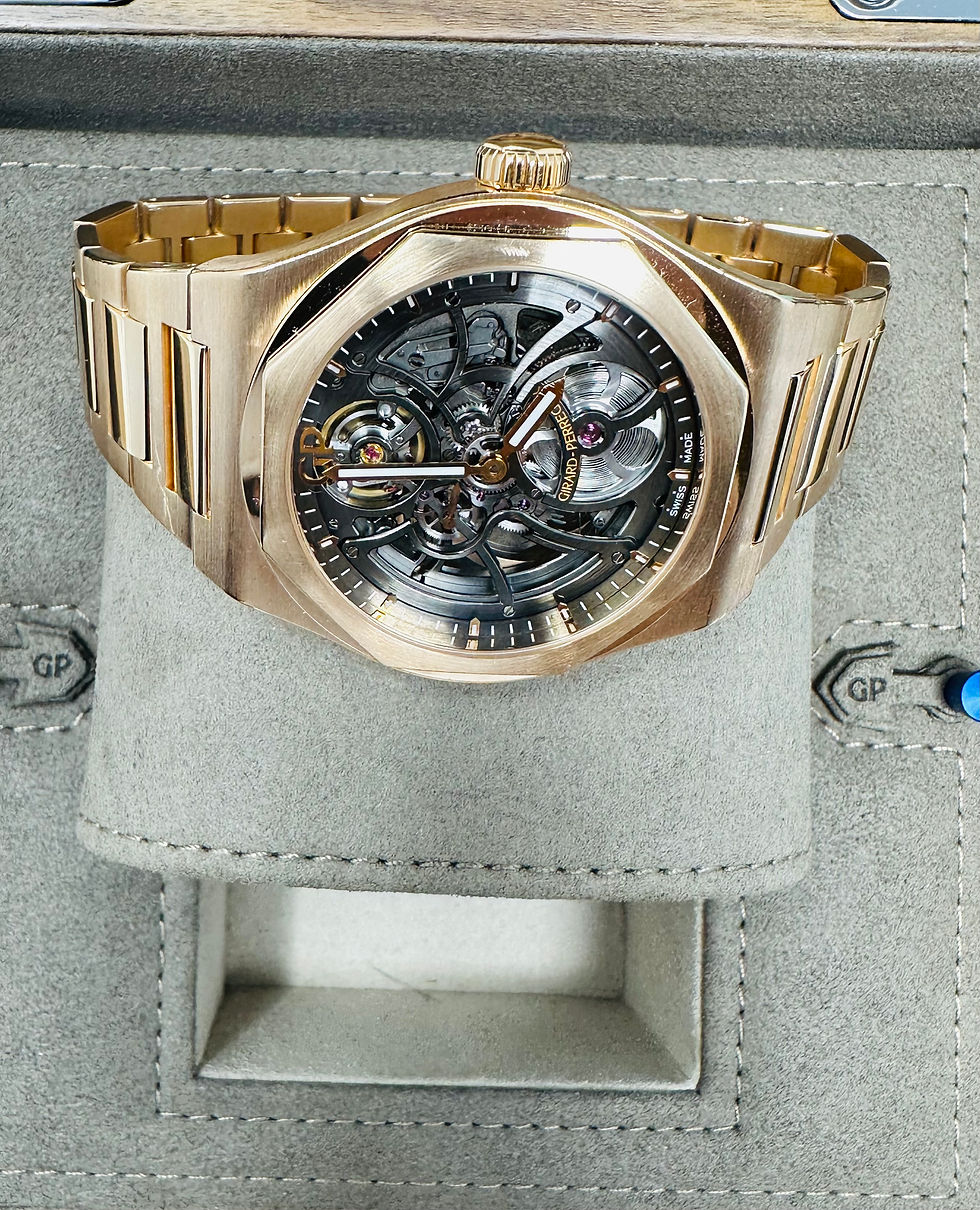 Thumbnail: Girard Perregaux Laureato Rose Gold Skeleton Dial Ref. 81015