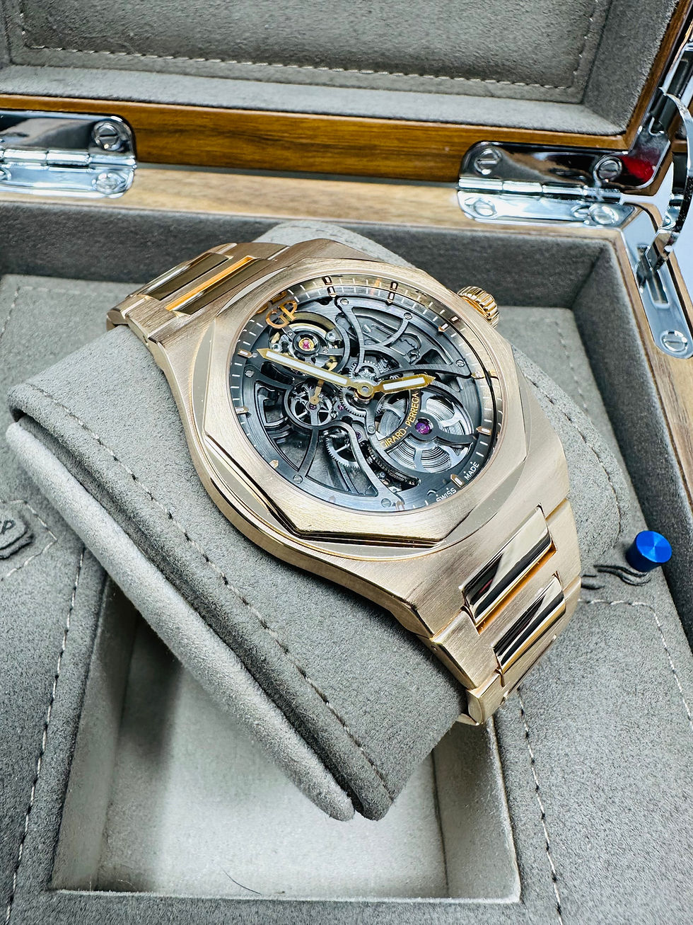 Thumbnail: Girard Perregaux Laureato Rose Gold Skeleton Dial Ref. 81015