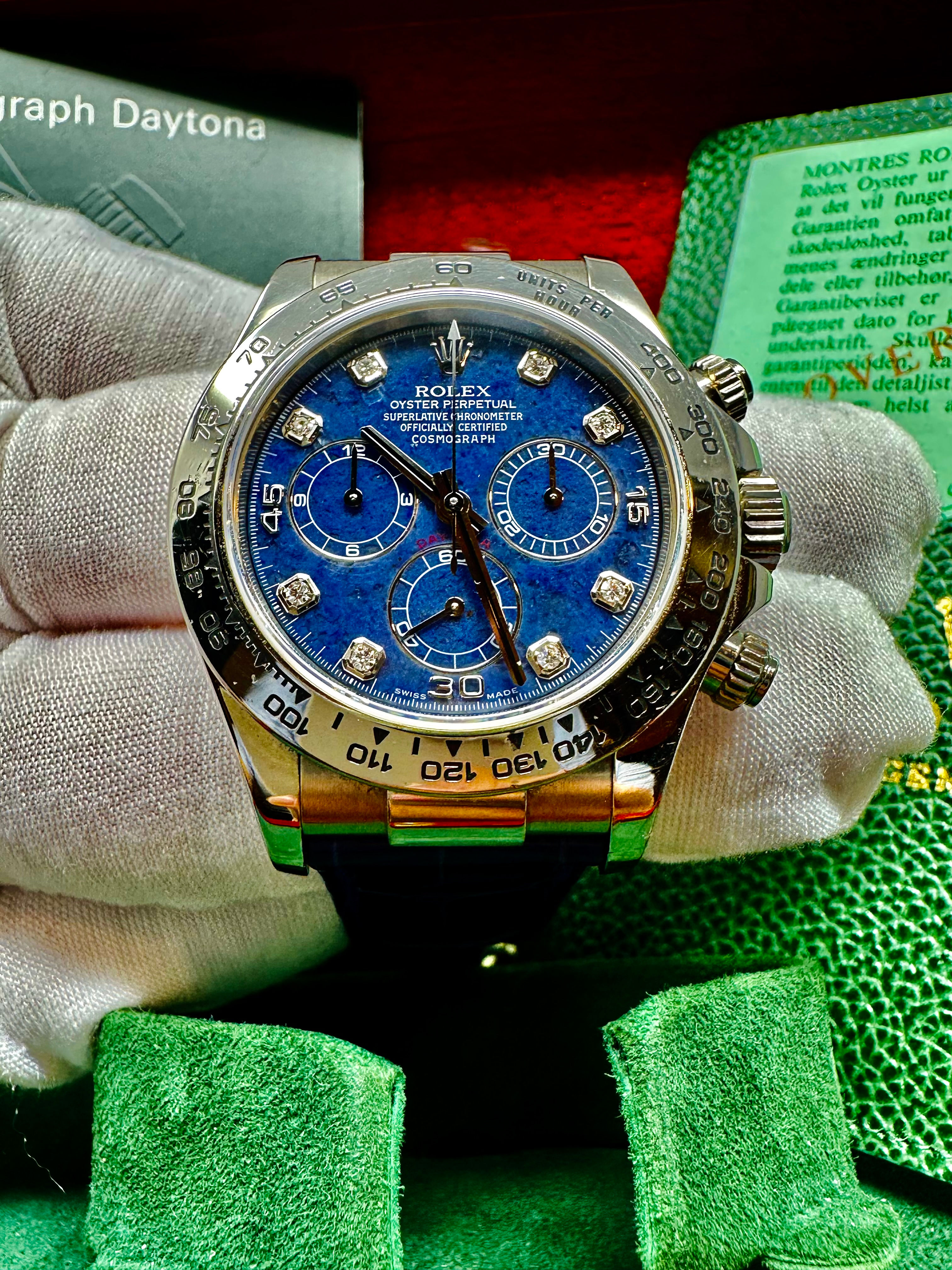 Rolex Daytona Cosmograph Sodalite White Gold Ref 116519