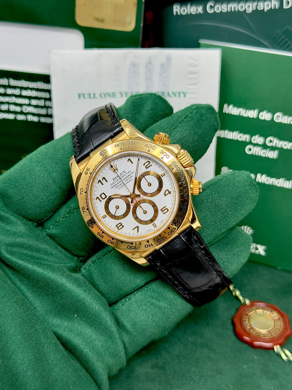 Thumbnail: Rolex Daytona 16518 Yellow Gold White Dial Unpolished Full Set