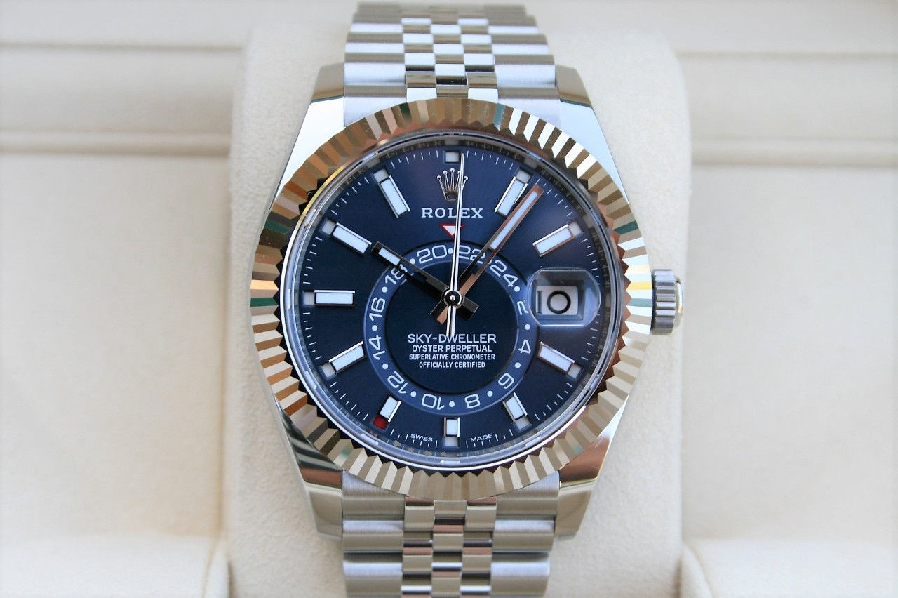 Rolex Sky-Dweller 42mm Blue Dial Jubilee Stainless Steel Ref. 326934