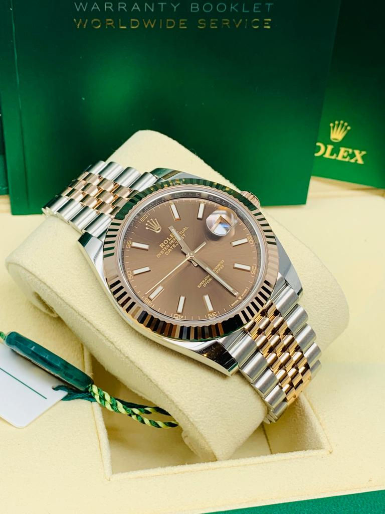 Thumbnail: Rolex Datejust Two-Tone Rose Gold 41MM Chocolate Dial Ref. 126331