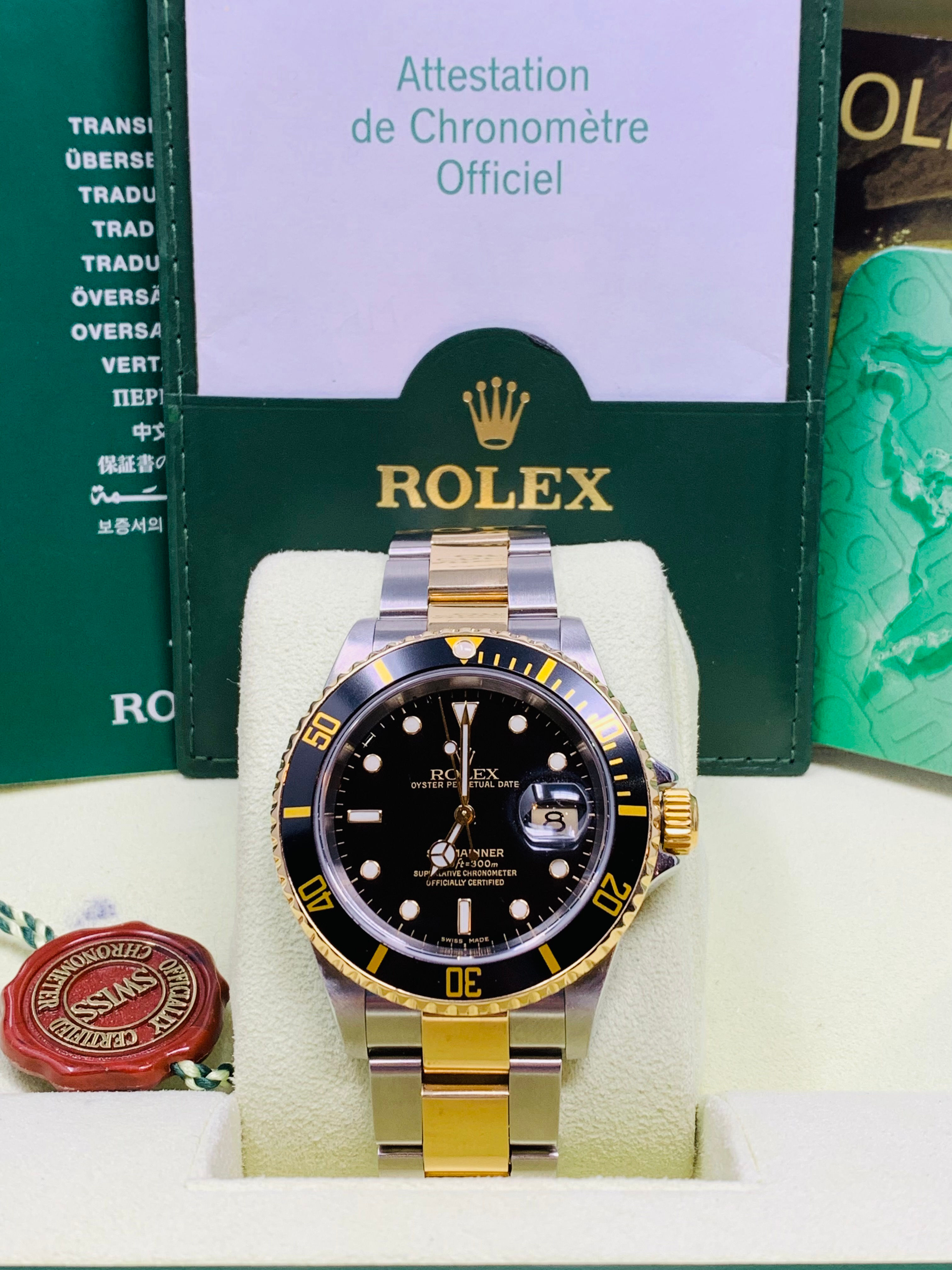Rolex Submariner Two-Tone No Holes 40MM Ref. 16613 F Serial