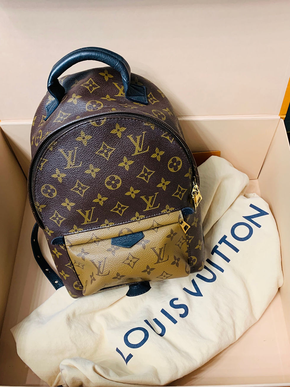 Thumbnail: Louis Vuitton Palm Springs Brown Leather Backpack