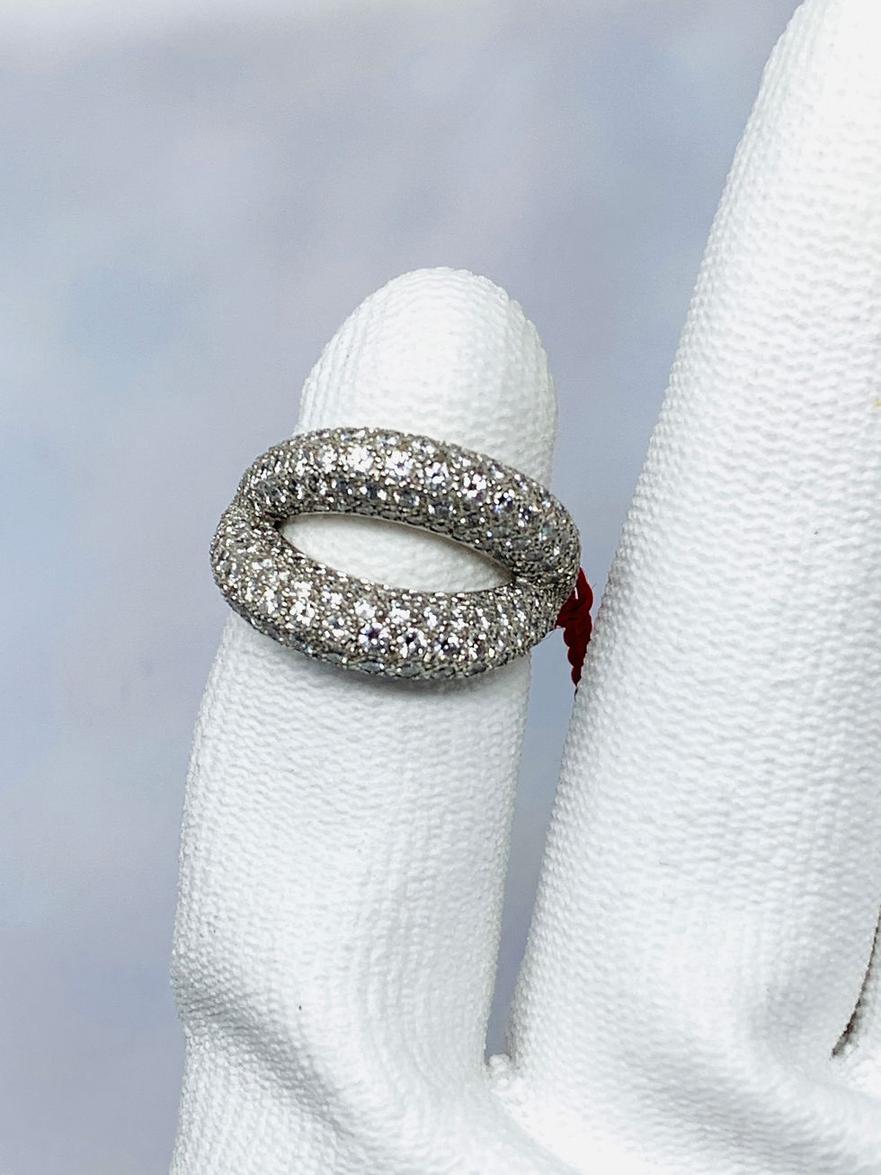 Thumbnail: Mauboussin 18K White Gold Pave Diamond Crossover Earring & Ring Set