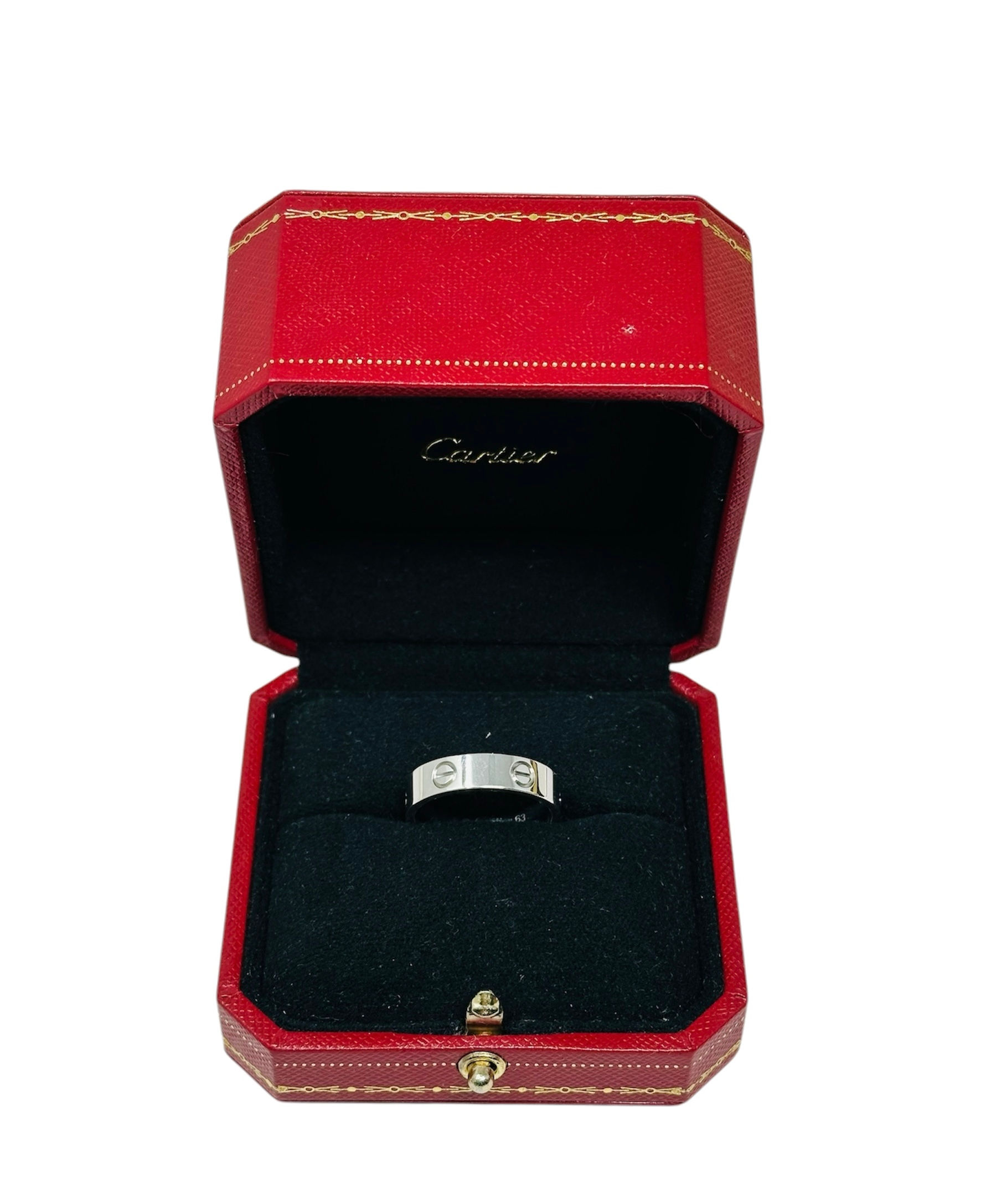 Cartier Love Ring White Gold Size 63 Box & Papers