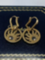 Chopard Happy Diamonds Sun Rose Gold Drop Earrings