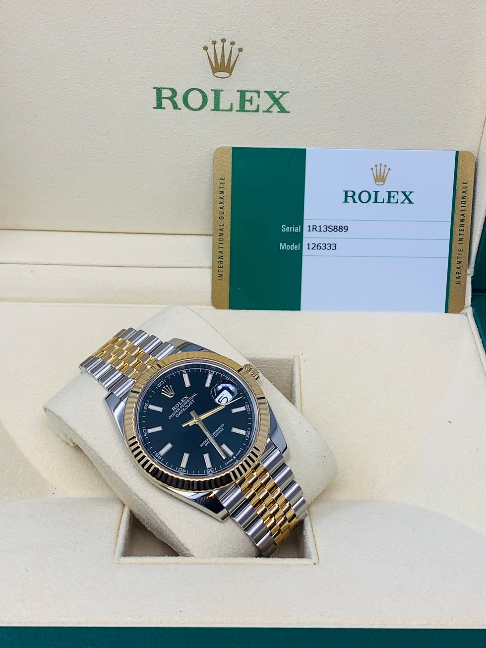 Thumbnail: Rolex Datejust Two-Tone Black Dial Ref. 126333 *FULL SET*