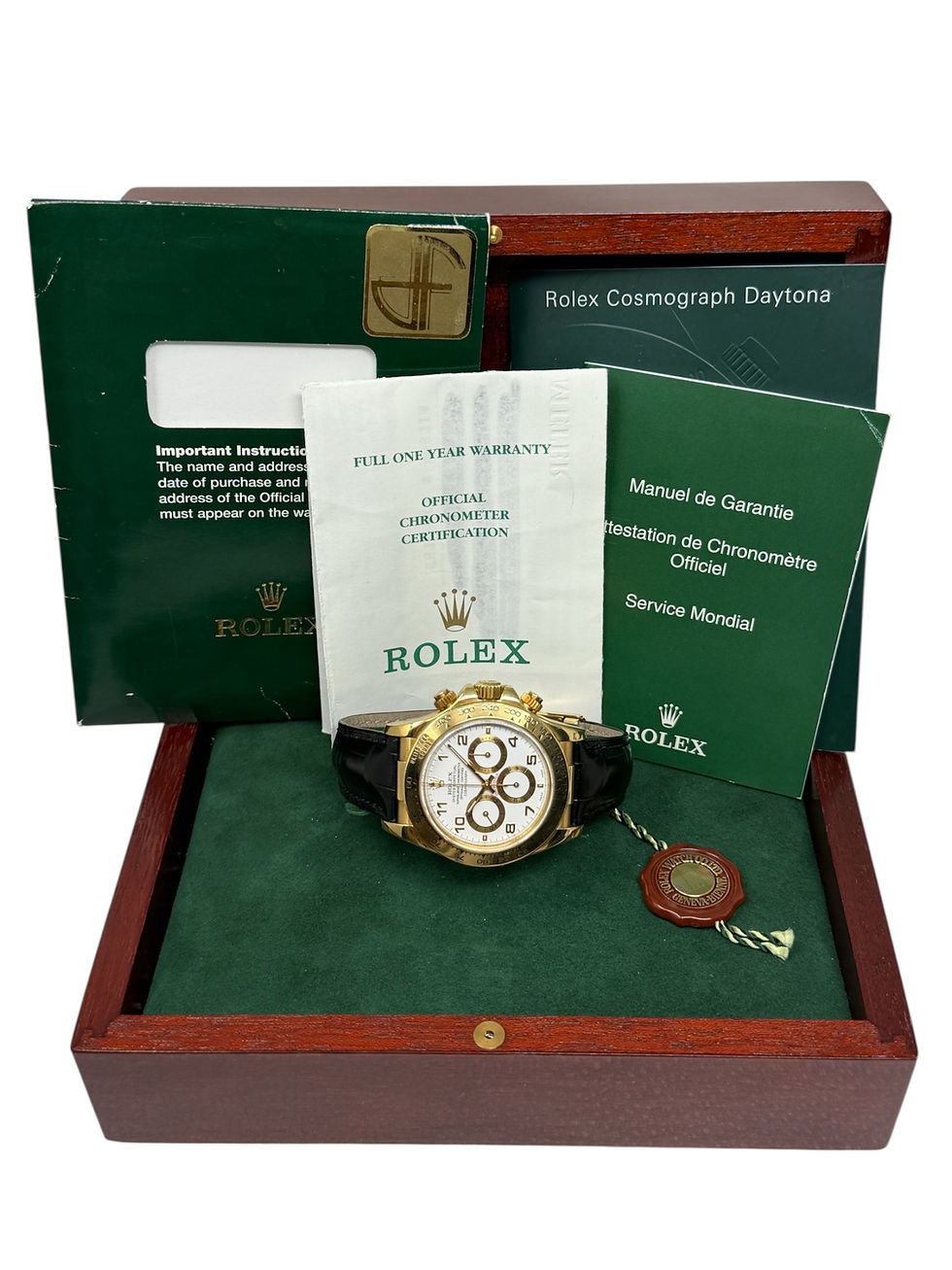 Thumbnail: Rolex Daytona 16518 Yellow Gold White Dial Unpolished Full Set