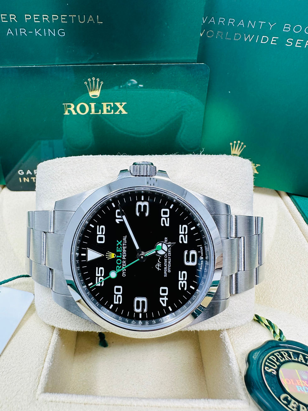 Thumbnail: Rolex Air-King Green Black Dial Stainless Steel 40MM Box & Papers 2023
