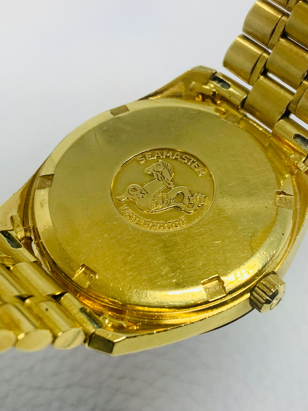 Thumbnail: Omega Seamaster Vintage Yellow Gold Factory Diamond Dial Automatic Watch 168.023