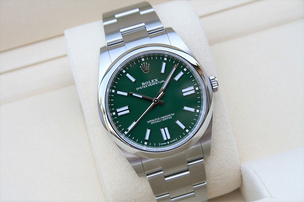 Thumbnail: Rolex Oyster Perpetual 41MM Green Dial Ref. 124300