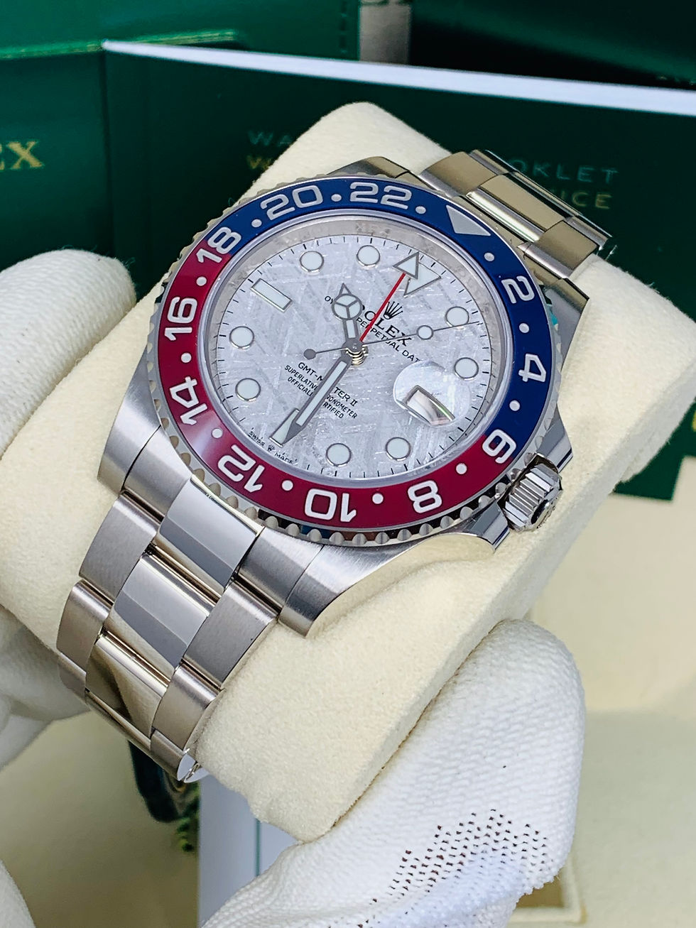 Thumbnail: Rolex GMT Master II White Gold Meteorite Dial Ref 126719BLRO