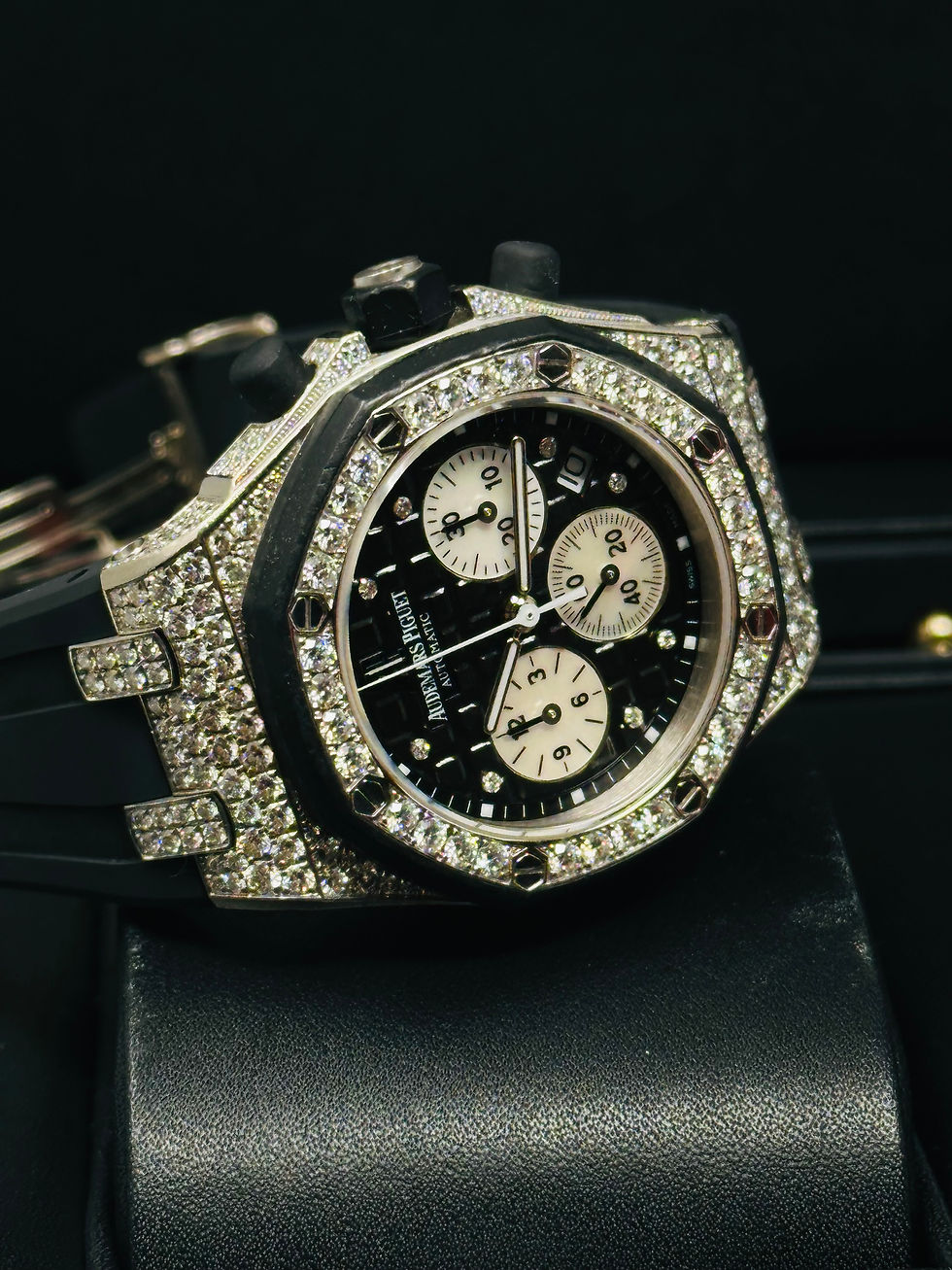 Thumbnail: Audemars Piguet Royal Oak Offshore Lady 37MM White Gold Factory Diamonds 26092CK