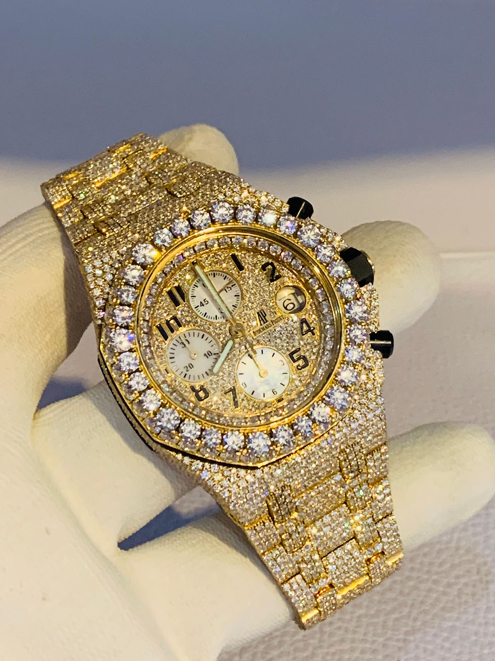 Thumbnail: Audemars Piguet Royal Oak Offshore Chronograph MOP Dial Bust Down *VS QUALITY*