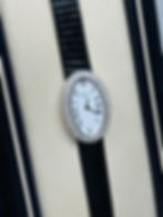 Chopard 18K White Gold Baignoire Factory Diamond Watch Model 5107