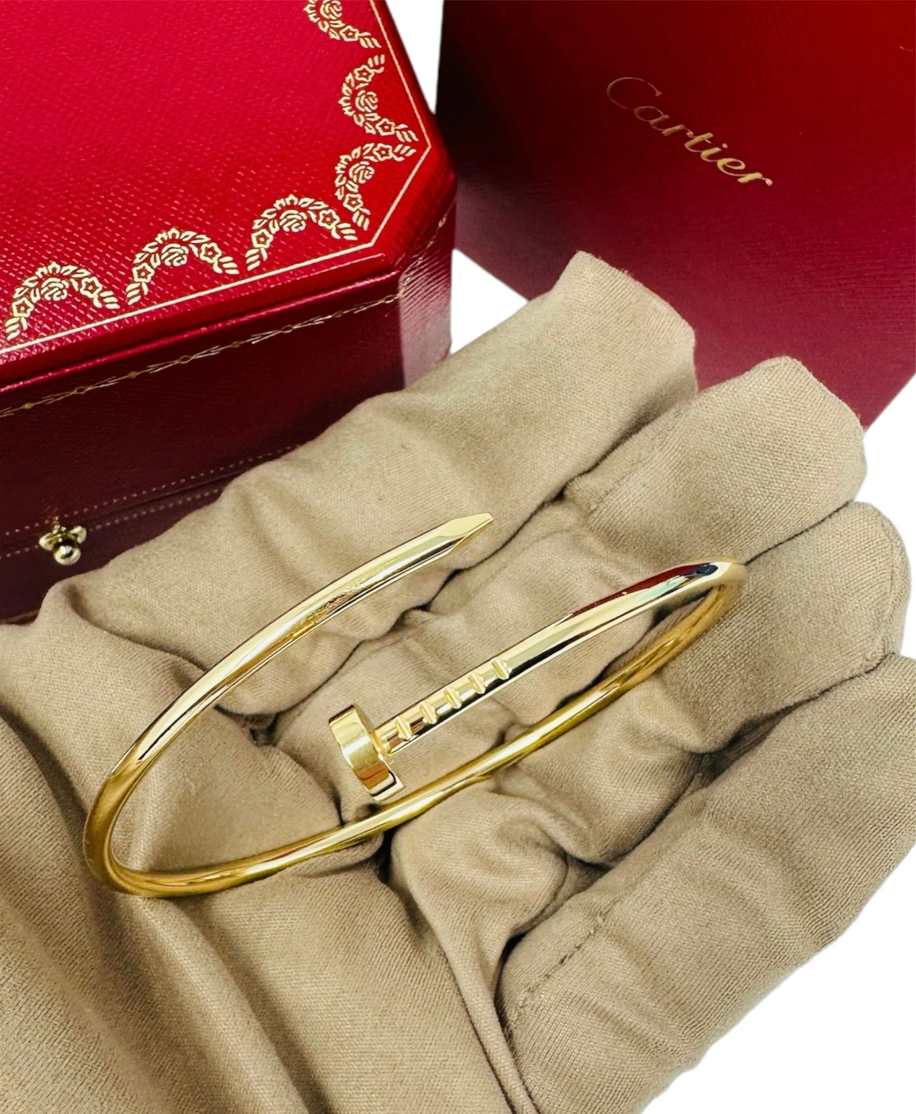 Cartier Juste Un Clou Yellow Gold Size 18 *Small Model* With Box & Papers