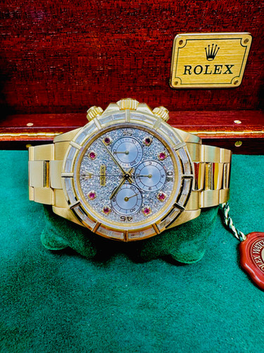 Rolex Daytona 16568 Zenith Movement Ruby Diamond Baguette