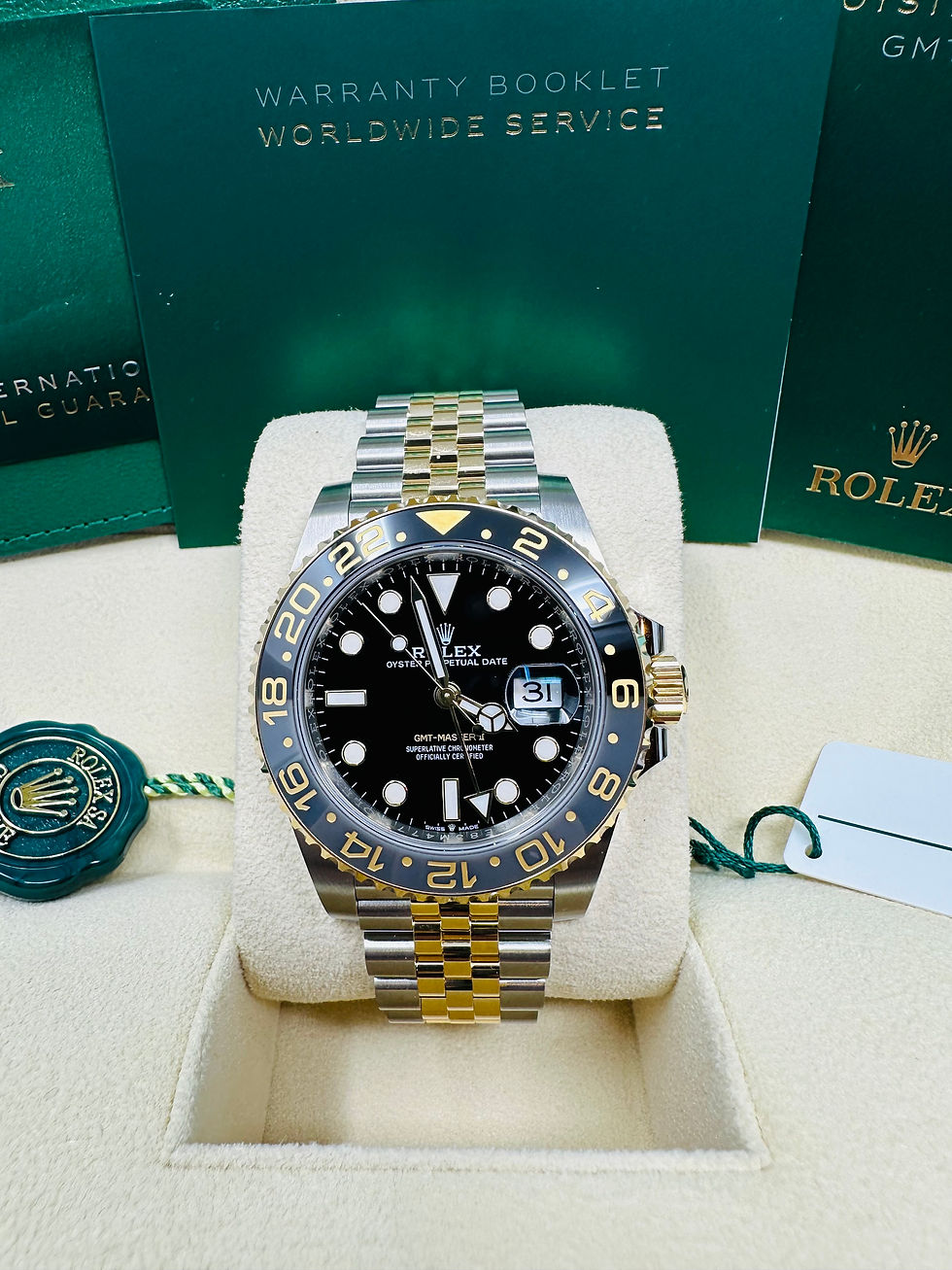 Rolex GMT Master II Two-Tone Jubilee Black Dial 126713 Complete Set Unworn 2023