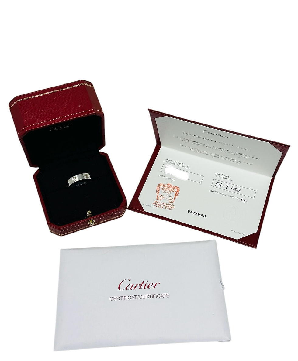 Thumbnail: Cartier Love Ring White Gold Size 63 Box & Papers