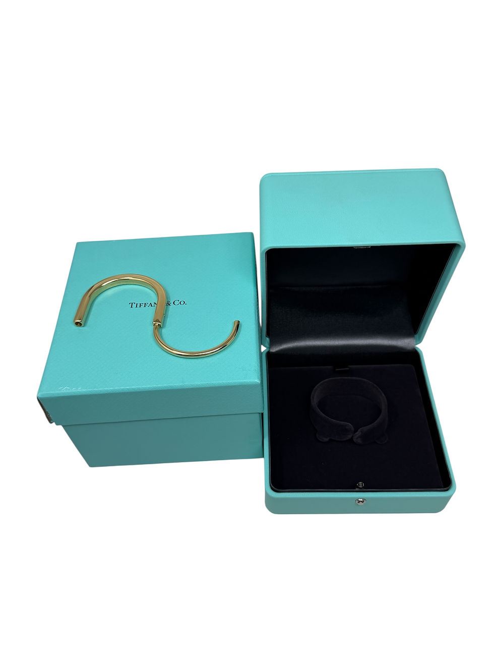 Thumbnail: Tiffany & Co Lock Bangle Yellow Gold With Diamond Accents MSRP $13,000