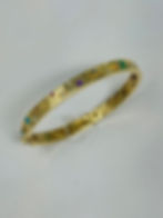 Sydney Evan Gold & Diamond Iconography Hinge Bangle *Retail $8,200*