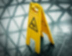 Carefull! Image of slippery floor sign