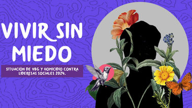 Vivir sin miedo: Situación de VBG y homicidio contra lideresas sociales 2024