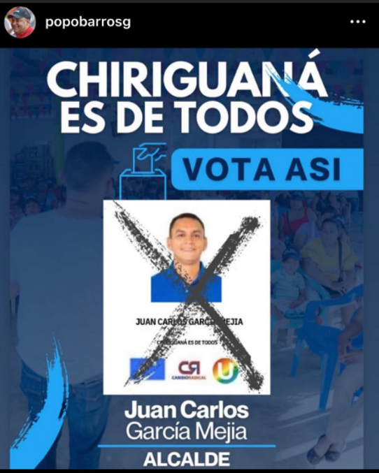 Fuente: Imagen tomada de la cuenta personal de Instagram de Jorge “El Popo” Barros Gnecco