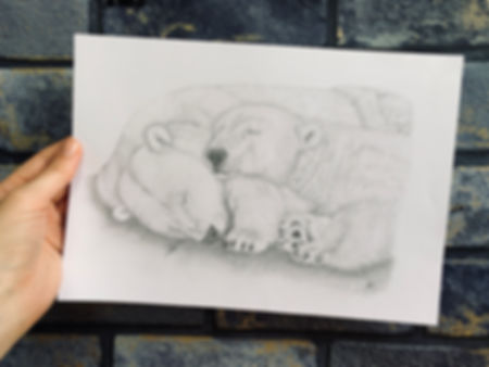 Bear Hug’s original graphite pencil drawing