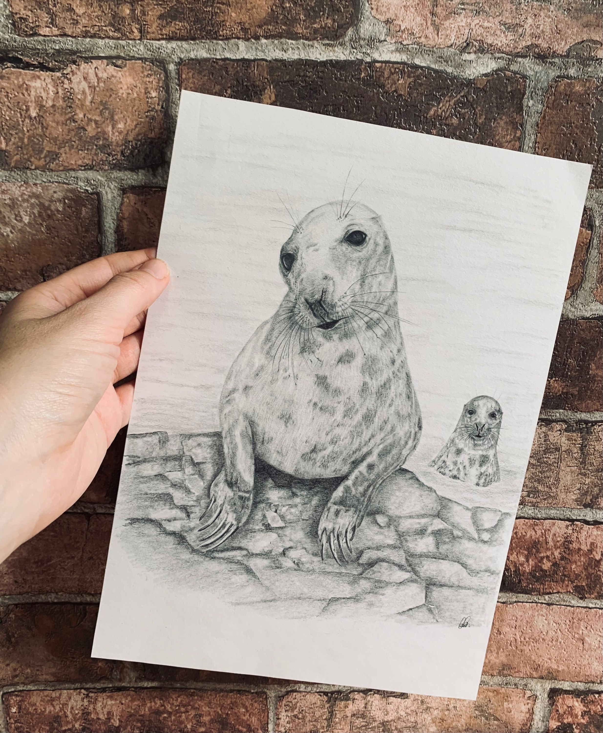 Behind You original graphite drawing 