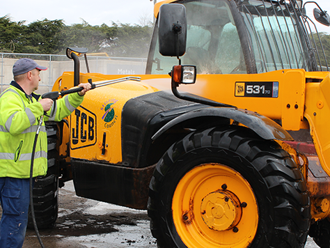 Rhinowash static pressure washer reducing downtime