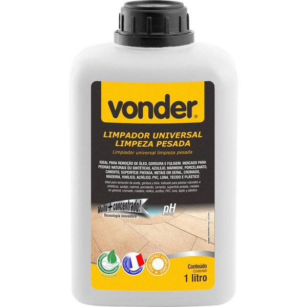 Limpador Limpeza Pesada, Biodegradável, Vonder, 1 Litro