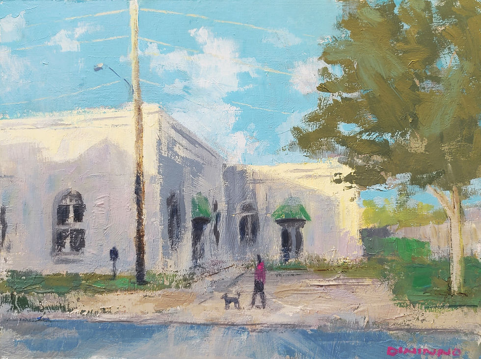 "Late Day Light" - acrylic on cradled panel - 9"x12" - For price: