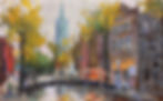 "Autumn in Delft" - acrylic on canvas - 30"x 48" - Sold