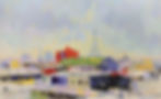 "Parisian Rooftops" - acrylic on canvas - 30"x 48" - Sold