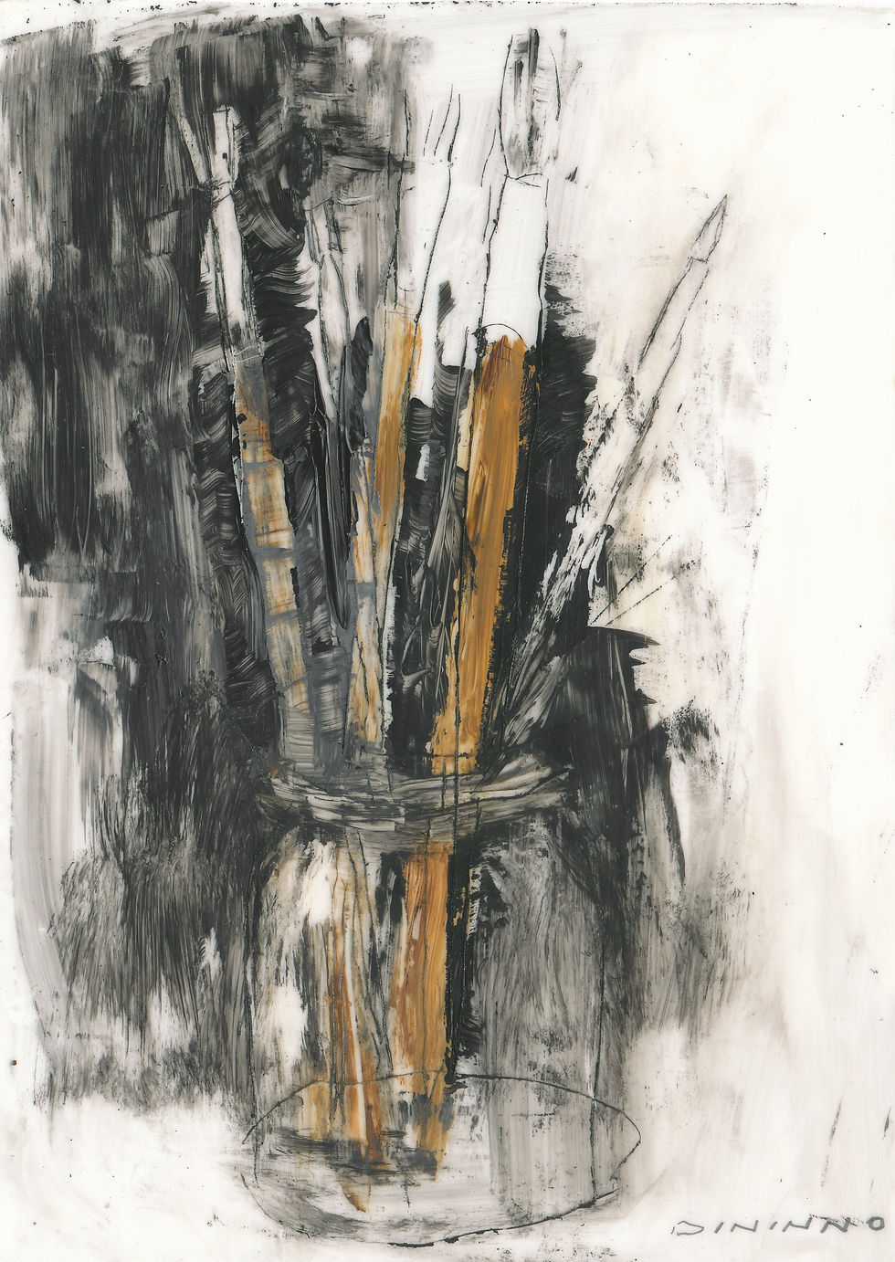 "Paint Brushes" - acrylic on yupo paper - 7"x5" - available at River Gallery: