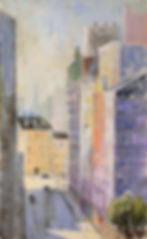 "Parisian Cityscape" - acrylic on canvas - 48"x 30" - Sold